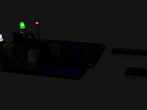 Electronic board Model 3D