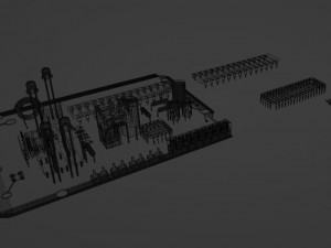 Electronic board Model 3D