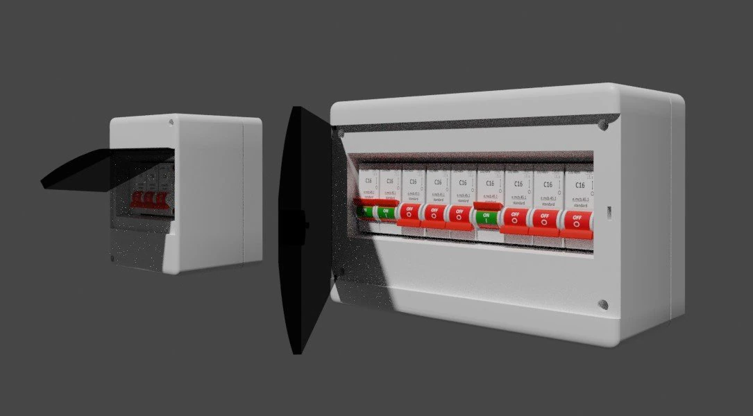 Box for automatic switches 3D Model .c4d .max .obj .3ds .fbx .stl .blend 