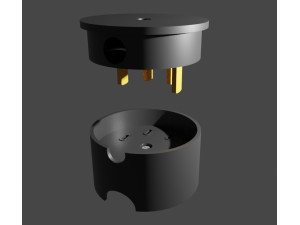 Socket and plug 380 volts 3D Model