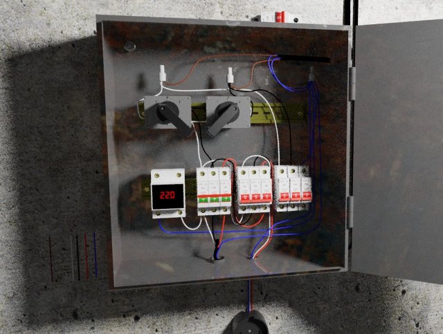 Electric panel Modèle 3D .c4d .max .obj .3ds .fbx .stl .blend