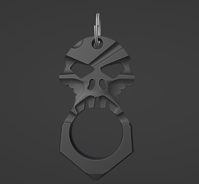 Tactical skull keychain 3D Model .c4d .max .obj .3ds .fbx .stl .blend 