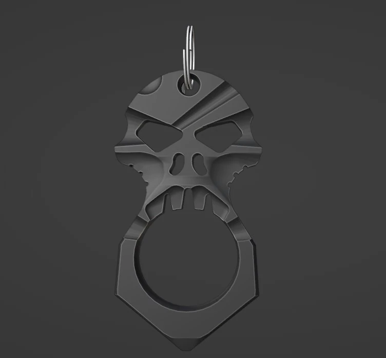 Tactical skull keychain 3D Model .c4d .max .obj .3ds .fbx .stl .blend 