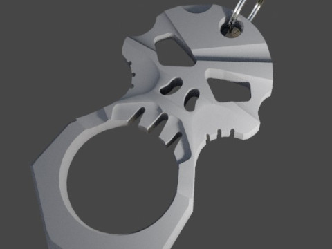 Tactical skull keychain 3D Model