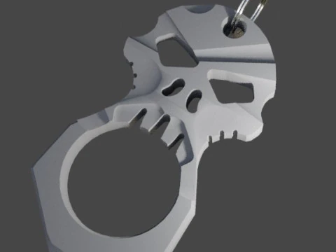 Tactical skull keychain 3D Model