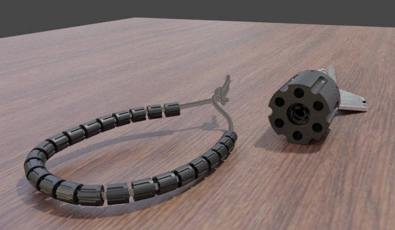 Key ring revolver drum 3D 模型 .c4d .max .obj .3ds .fbx .stl .blend