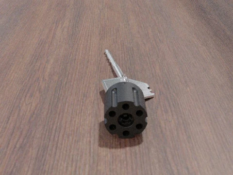Key ring revolver drum 3D Model