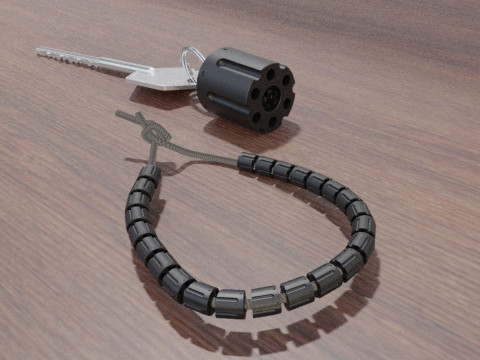 Key ring revolver drum 3D 模型