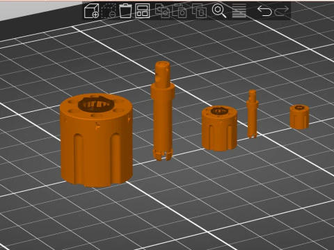 Key ring revolver drum 3D Model