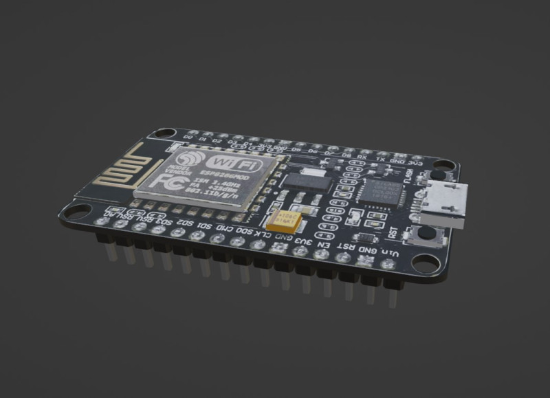 ESP8266 Model 3D .c4d .max .obj .3ds .fbx .stl .blend 