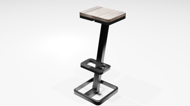 Designer bar stool Model 3D .c4d .max .obj .3ds .fbx .stl .blend 