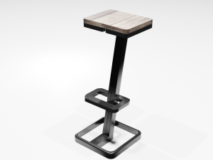 Designer bar stool 3D Модель