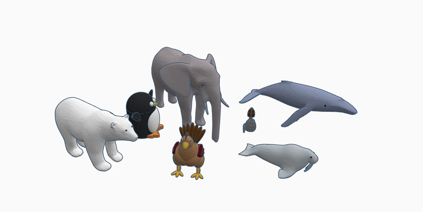 Animals 3D Print Model .c4d .max .obj .3ds .fbx .stl .blend