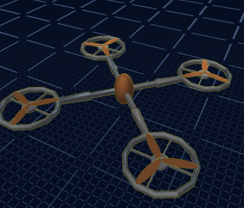 Drone 3D Model .c4d .max .obj .3ds .fbx .stl .blend 