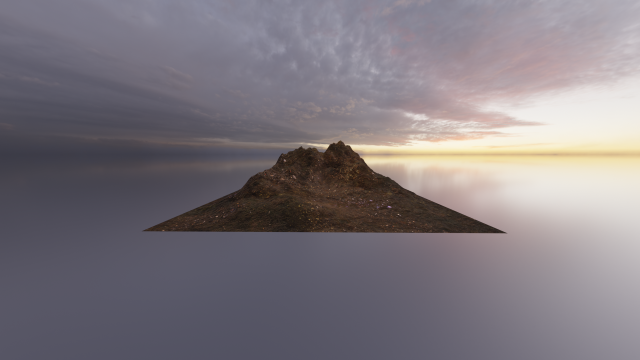 Aerial Grassy and Rocky Mountain 2 3D 모델 .c4d .max .obj .3ds .fbx .stl .blend 