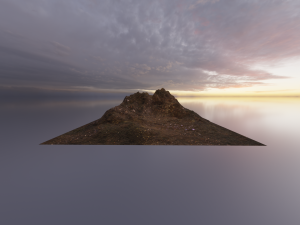 Aerial Grassy and Rocky Mountain 2 Modello 3D