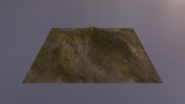 Aerial Grassy and Rocky Mountain 3 3D 模型 .c4d .max .obj .3ds .fbx .stl .blend 