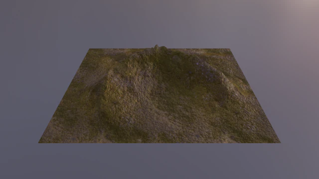 Montagna erbosa e rocciosa aerea 3 Modello 3D .c4d .max .obj .3ds .fbx .stl .blend 