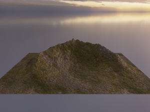 Aerial Grassy and Rocky Mountain 3 3D 模型