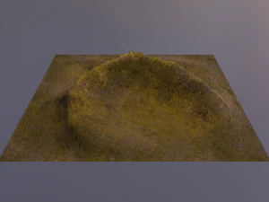 Montagna erbosa e rocciosa aerea 3 Modello 3D