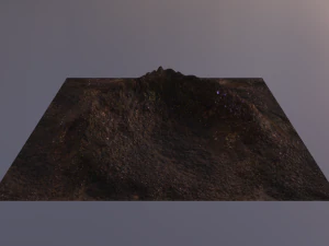 Montagna erbosa e rocciosa aerea 3 Modello 3D