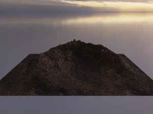 Montagna erbosa e rocciosa aerea 3 Modello 3D