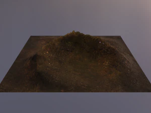 Montagna erbosa e rocciosa aerea 3 Modello 3D