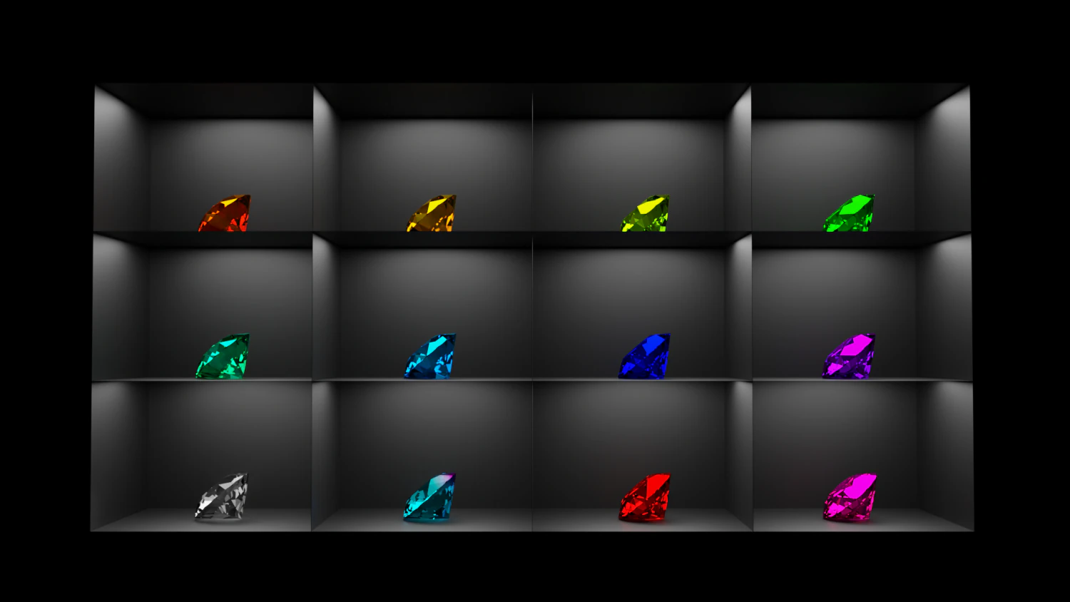 Pacchetto diamanti 1 Modello 3D .c4d .max .obj .3ds .fbx .stl .blend 