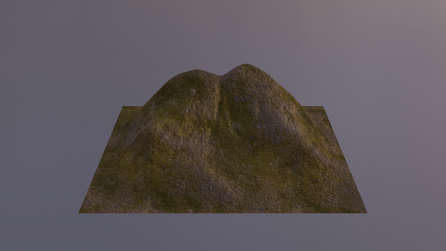 Aerial Grassy and Rocky Mountain 4 3D Модель .c4d .max .obj .3ds .fbx .stl .blend 