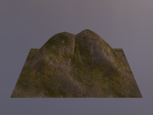 Aerial Grassy and Rocky Mountain 4 Modello 3D