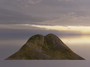 공중 잔디밭과 록키산맥 4 3D 모델