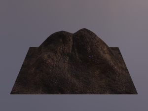 Aerial Grassy and Rocky Mountain 4 3D Модель