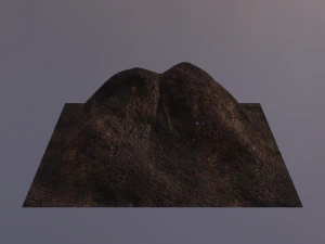 공중 잔디밭과 록키산맥 4 3D 모델