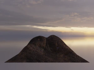 공중 잔디밭과 록키산맥 4 3D 모델