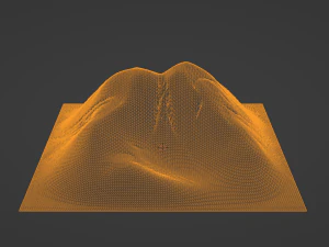공중 잔디밭과 록키산맥 4 3D 모델