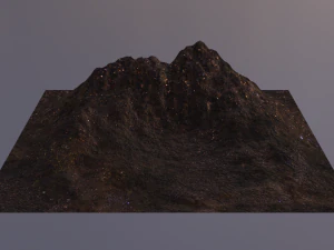 Monta&ntilde;as a&eacute;reas cubiertas de hierba y rocas 5 Modelo 3D