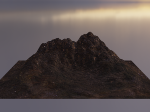 Aerial Grassy and Rocky Mountain 5 Model 3D