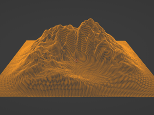 Aerial Grassy and Rocky Mountain 5 Model 3D