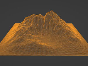 Monta&ntilde;as a&eacute;reas cubiertas de hierba y rocas 5 Modelo 3D