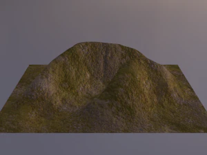 Luchtgrasachtige en rotsachtige berg 6 3D Model