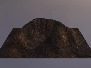 Montagna erbosa e rocciosa aerea 6 Modello 3D