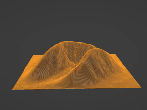 Montagna erbosa e rocciosa aerea 6 Modello 3D