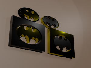 High Quality Batman Logo Pack Modelo 3D