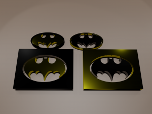 High Quality Batman Logo Pack Modelo 3D