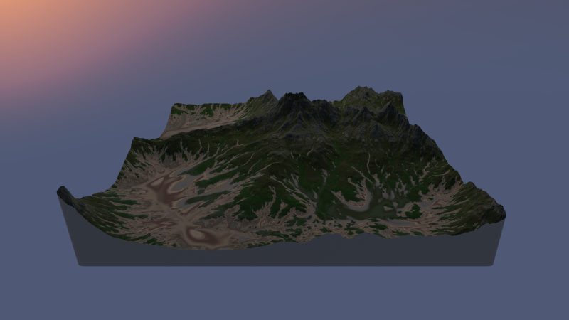 High Quality Mountain Modello 3D .c4d .max .obj .3ds .fbx .stl .blend 