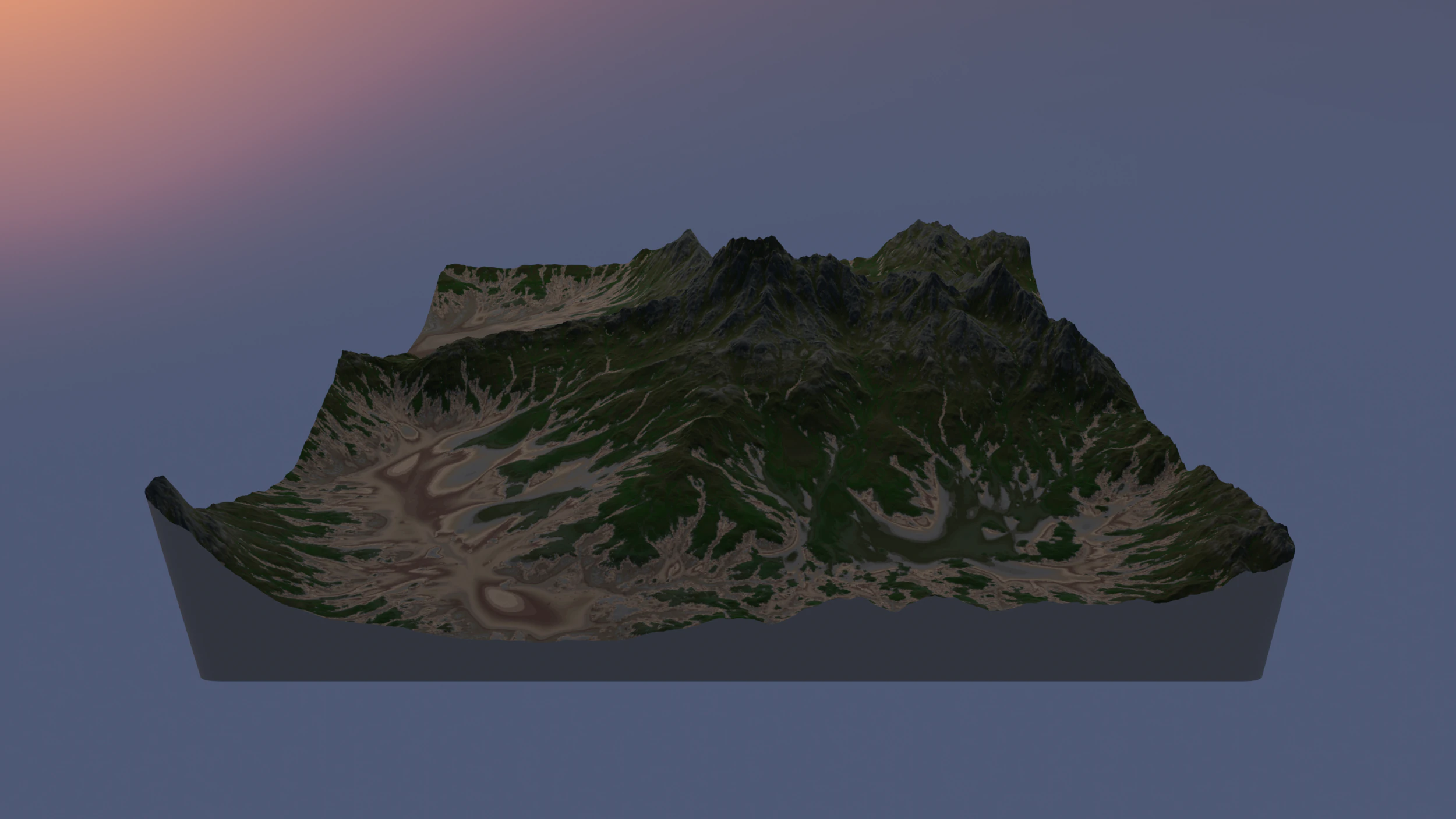 Montagna di alta qualit&agrave; Modello 3D .c4d .max .obj .3ds .fbx .stl .blend 