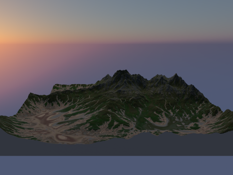 High Quality Mountain Modello 3D