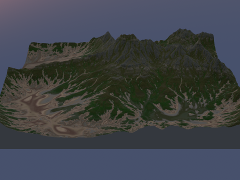 High Quality Mountain Modello 3D
