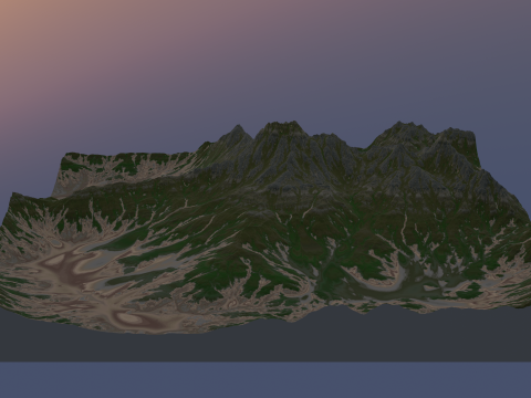 High Quality Mountain Modello 3D