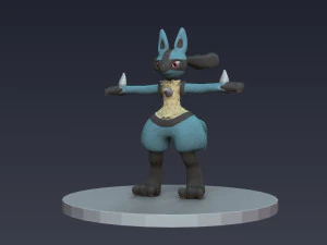 Lucario Pok&eacute;mon Fanart Modello di stampa 3D